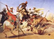 Horace Vernet Lion Hunt oil painting artist